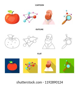 Isolated object of  and  icon. Set of  and  vector icon for stock.