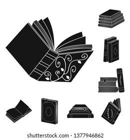 Isolated object of illustration and information logo. Collection of illustration and bookstore  vector icon for stock.