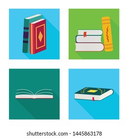 Isolated object of illustration and information logo. Set of illustration and cover stock symbol for web.