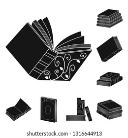 Isolated object of illustration and information sign. Set of illustration and bookstore  vector icon for stock.