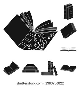 Isolated object of illustration and information sign. Collection of illustration and bookstore  vector icon for stock.