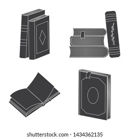 Isolated object of illustration and information sign. Set of illustration and bookstore vector icon for stock.