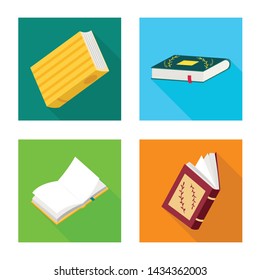 Isolated object of illustration and information symbol. Set of illustration and cover stock symbol for web.