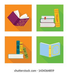 Isolated object of illustration and information symbol. Collection of illustration and cover stock vector illustration.