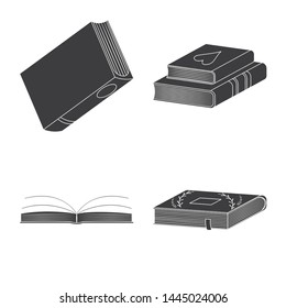 Isolated object of illustration and information symbol. Collection of illustration and bookstore vector icon for stock.