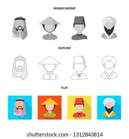 Isolated object of imitator and resident icon. Collection of imitator and culture vector icon for stock.