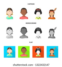 Isolated object of imitator and resident icon. Collection of imitator and culture vector icon for stock.