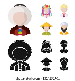 Isolated object of imitator and resident icon. Set of imitator and culture stock vector illustration.
