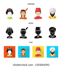 Isolated object of imitator and resident icon. Set of imitator and culture vector icon for stock.