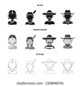 Isolated object of imitator and resident icon. Collection of imitator and culture stock symbol for web.