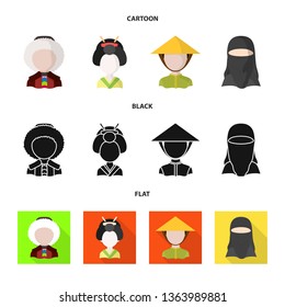 Isolated object of imitator and resident icon. Collection of imitator and culture stock vector illustration.