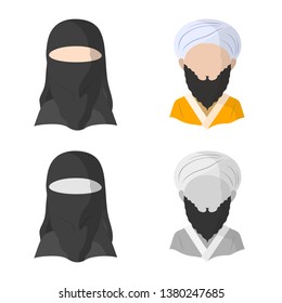 Isolated object of imitator and resident icon. Set of imitator and culture vector icon for stock.
