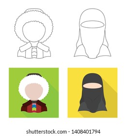 Isolated object of imitator and resident icon. Collection of imitator and culture vector icon for stock.