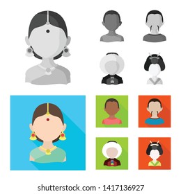 Isolated object of imitator and resident icon. Collection of imitator and culture stock symbol for web.
