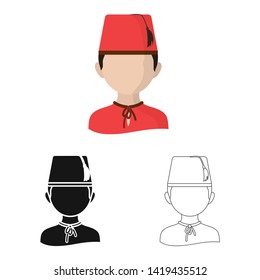 Isolated object of imitator and resident icon. Set of imitator and culture stock vector illustration.