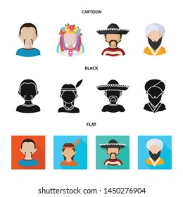 Isolated object of imitator and resident icon. Set of imitator and culture stock symbol for web.