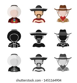 Isolated object of imitator and resident icon. Set of imitator and culture vector icon for stock.