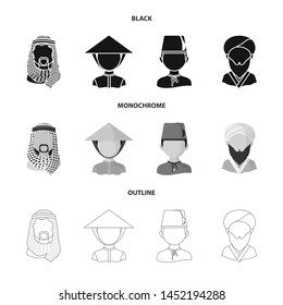Isolated object of imitator and resident icon. Set of imitator and culture stock symbol for web.