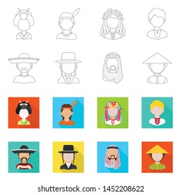 Isolated object of imitator and resident icon. Collection of imitator and culture vector icon for stock.