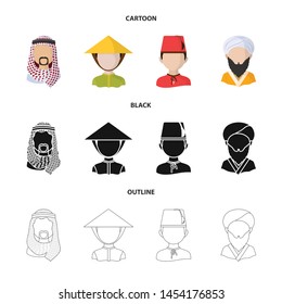 Isolated object of imitator and resident icon. Set of imitator and culture stock vector illustration.