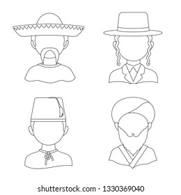 Isolated object of imitator and resident logo. Collection of imitator and culture vector icon for stock.