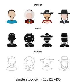 Isolated object of imitator and resident logo. Collection of imitator and culture stock vector illustration.