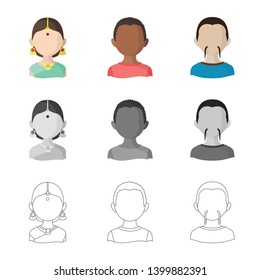 Isolated object of imitator and resident logo. Collection of imitator and culture stock symbol for web.
