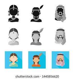 Isolated object of imitator and resident logo. Collection of imitator and culture vector icon for stock.