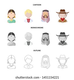 Isolated object of imitator and resident logo. Set of imitator and culture vector icon for stock.