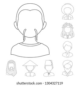 Isolated object of imitator and resident sign. Set of imitator and culture stock symbol for web.