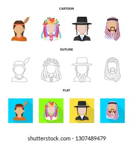 Isolated object of imitator and resident sign. Set of imitator and culture stock vector illustration.