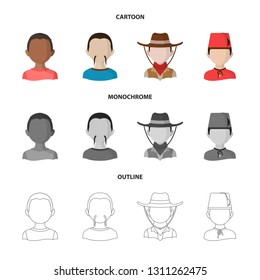 Isolated object of imitator and resident sign. Collection of imitator and culture vector icon for stock.