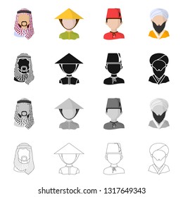 Isolated object of imitator and resident sign. Collection of imitator and culture vector icon for stock.