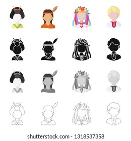 Isolated object of imitator and resident sign. Collection of imitator and culture vector icon for stock.