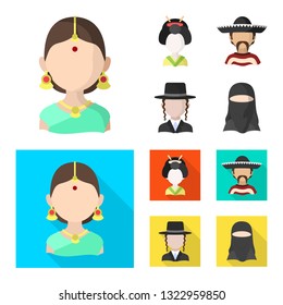 Isolated object of imitator and resident sign. Collection of imitator and culture stock symbol for web.