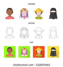 Isolated object of imitator and resident sign. Set of imitator and culture vector icon for stock.