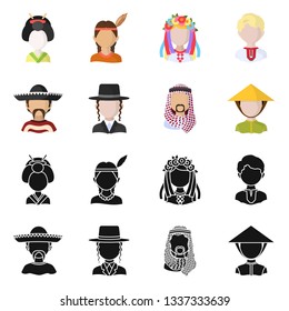 Isolated object of imitator and resident sign. Collection of imitator and culture vector icon for stock.