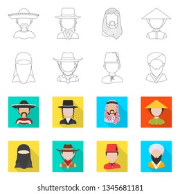 Isolated object of imitator and resident sign. Collection of imitator and culture vector icon for stock.