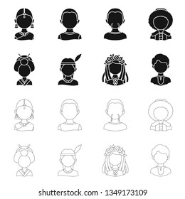 Isolated object of imitator and resident sign. Collection of imitator and culture stock symbol for web.
