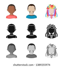 Isolated object of imitator and resident sign. Collection of imitator and culture vector icon for stock.