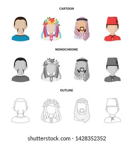 Isolated object of imitator and resident sign. Set of imitator and culture stock vector illustration.