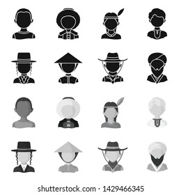 Isolated object of imitator and resident sign. Collection of imitator and culture vector icon for stock.