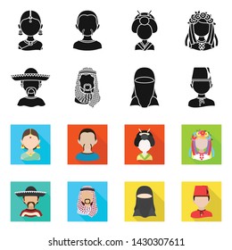 Isolated object of imitator and resident sign. Set of imitator and culture vector icon for stock.