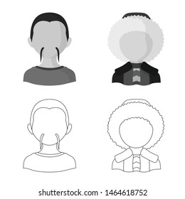 Isolated object of imitator and resident sign. Collection of imitator and culture vector icon for stock.