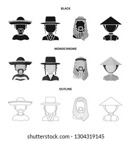 Isolated object of imitator and resident symbol. Set of imitator and culture vector icon for stock.