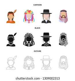 Isolated object of imitator and resident symbol. Set of imitator and culture stock vector illustration.