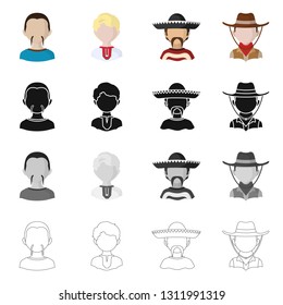 Isolated object of imitator and resident symbol. Collection of imitator and culture vector icon for stock.