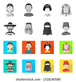 Isolated object of imitator and resident symbol. Collection of imitator and culture vector icon for stock.