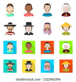 Isolated object of imitator and resident symbol. Collection of imitator and culture vector icon for stock.