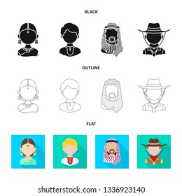 Isolated object of imitator and resident symbol. Collection of imitator and culture stock symbol for web.